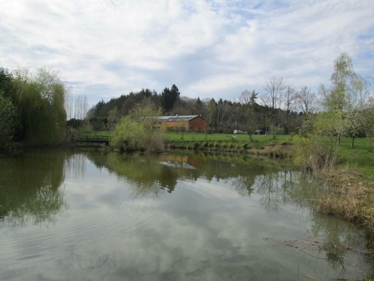 Florennes Gite Neuf 150 M2 Devant Un Grand Lac Prive De 2 Hectares Poissonneux Au Milieu Des Bois Exterior photo